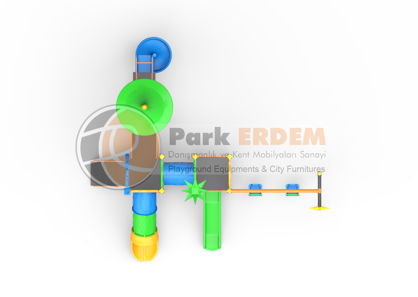 ÜÇ KAYDIRAKLI  3 PLATFORMLU 2 SALINCAKLI ÇOCUK OYUN GRUBU