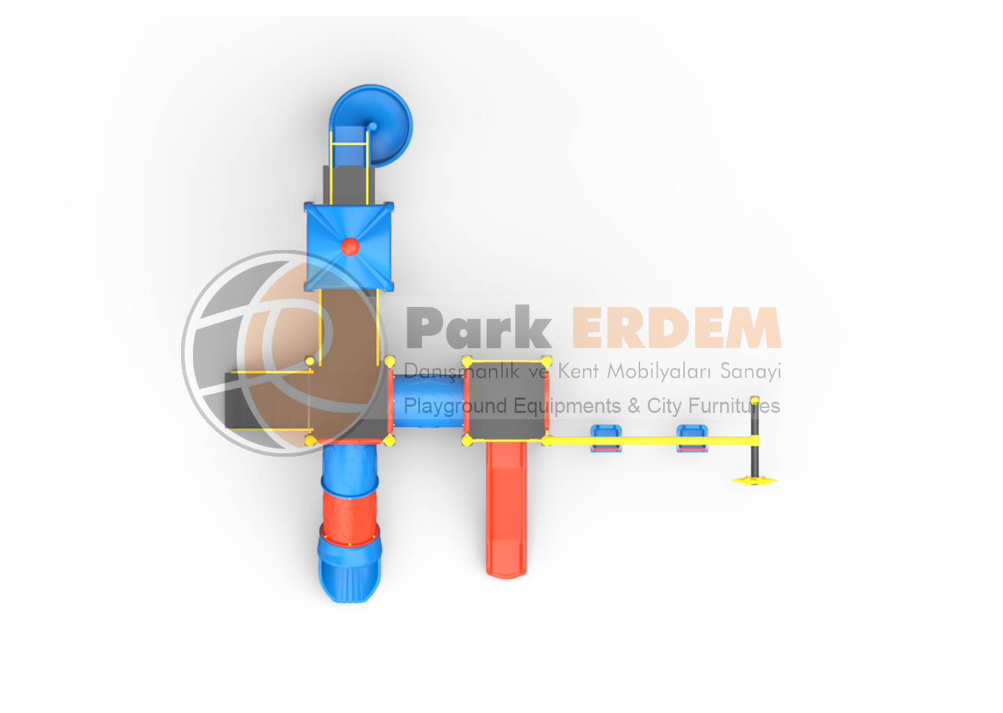 PEM-14 EKO ÜÇ KULELİ ÜÇ KAYDIRAKLI İKİ SALINCAKLI OYUN ALANI
