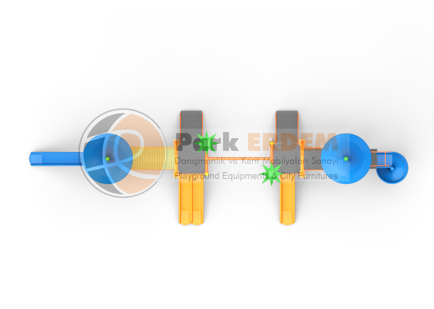 DÖRT KAYDIRAKLI 4 KULELİ TIRMANMALI OYUN PARKI
