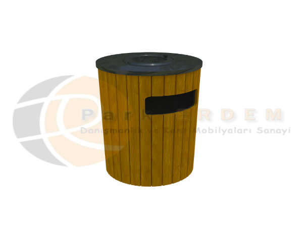 AHŞAP KAPLAMALI ÇÖP KUTUSU