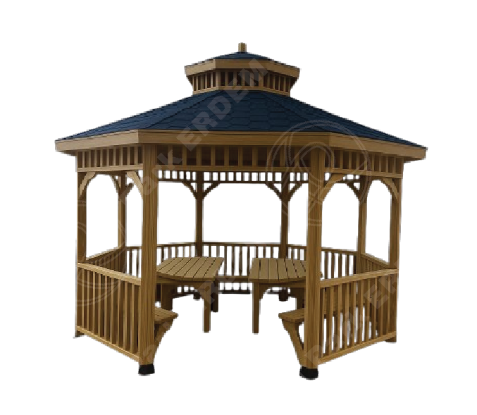 4X4 SEKİZGEN AHŞAP KAMELYA | Masalı ÇARDAK