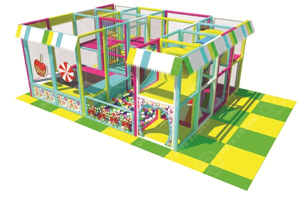 SOFTPLAY ACTIVITY PLAY AREA – BALL POOL – TRAMPOLINE – DUAL SLIDE – TUBE SLIDE – PERFORATED MDF - 4x5  M²