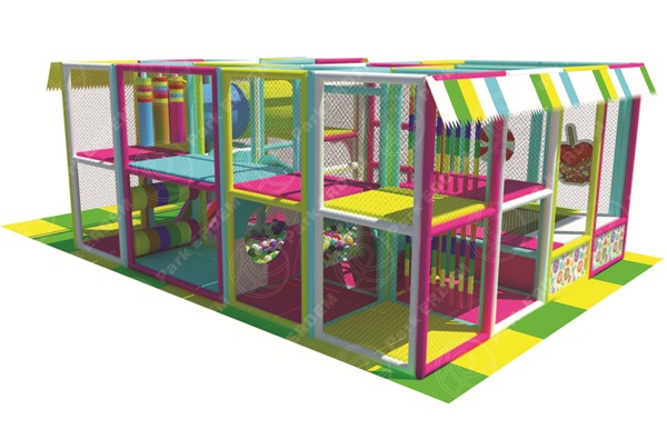 SOFTPLAY ACTIVITY PLAY AREA – BALL POOL – TRAMPOLINE – DUAL SLIDE – TUBE SLIDE – PERFORATED MDF - 4x5  M²